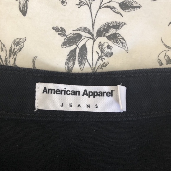 SOLD. AA black denim mini skirt - Picture 2 of 4